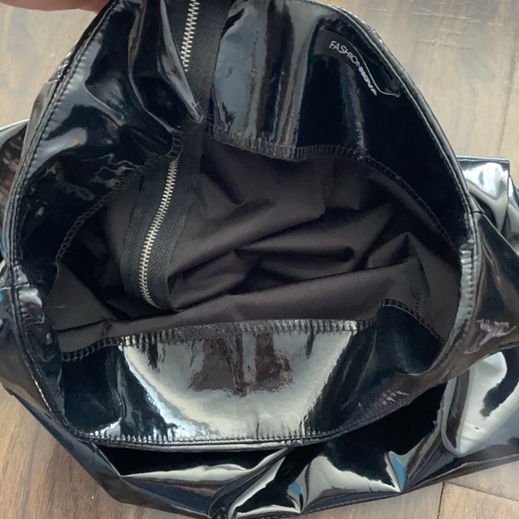 Fashion Nova Black Patent Leather Mini Skirt - Picture 8 of 11